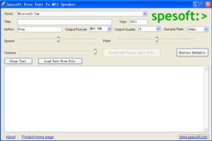 Spesoft Text To MP3 Speaker图1