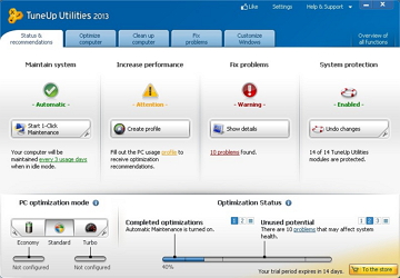 TuneUp Utilities 2014图1