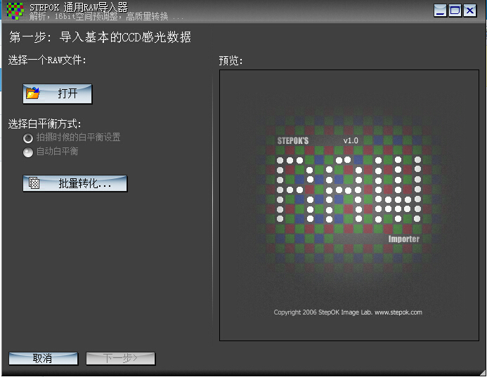 Stepok RAW导入器图1