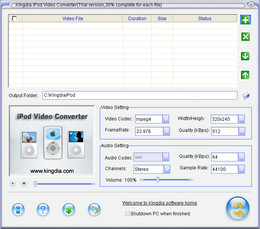 Kingdia iPod Video Converter 3.7图1
