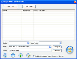 Kingdia DVD to Zune Converter 3.7图1