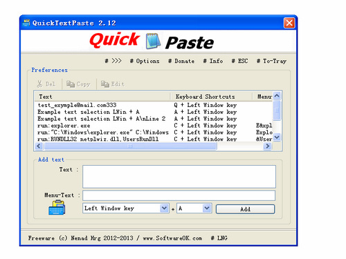 QuickTextPaste 2.42图1