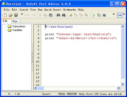 DzSoft Perl Editor 5.8.9图1